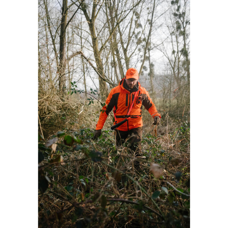 Veste chasse impermeable renfort fluo 900 becasse