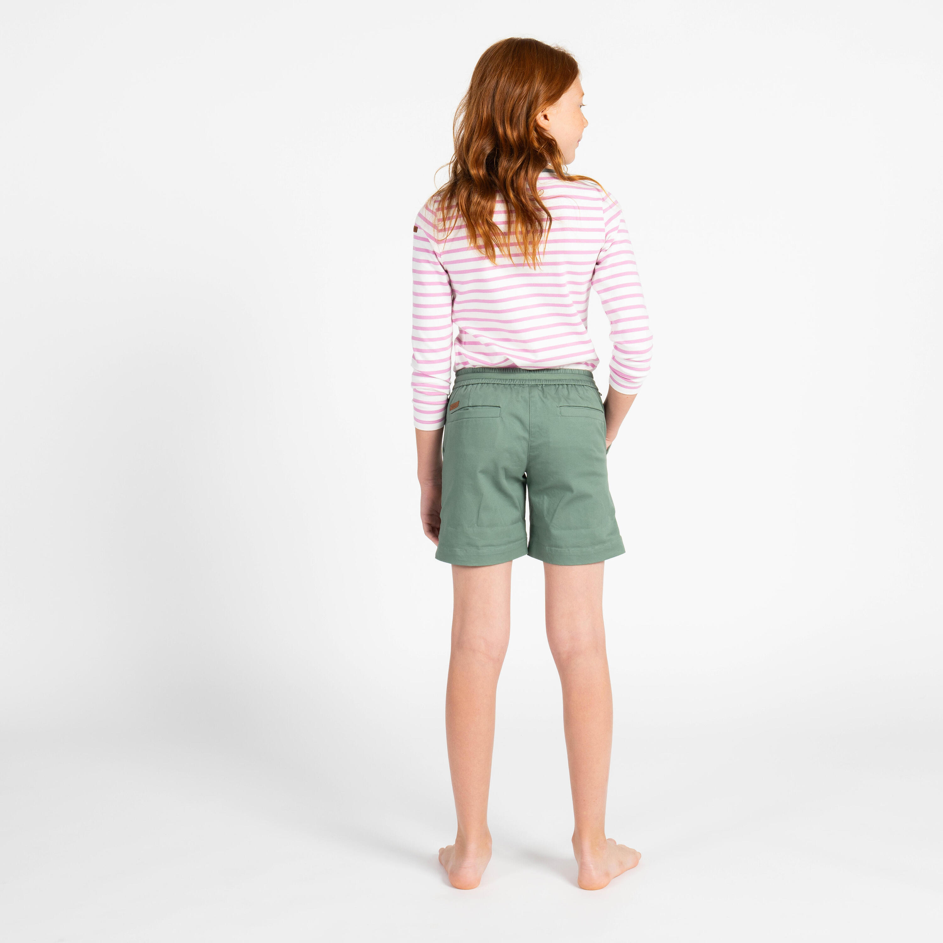 Pantaloncini Sportivi Rosa Da Bambina Con Strisce Bianche Adidas Essentials 3 Stripes A753500007 P