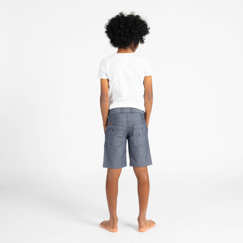 Bermuda short de voile sailing 100 enfant garçon gris bleu