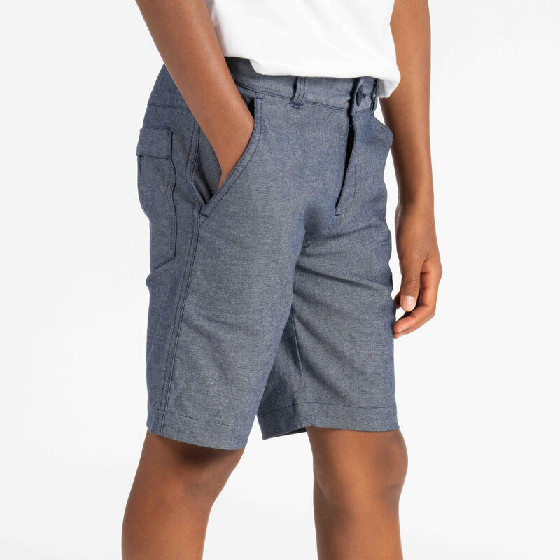 Bermuda short de voile sailing 100 enfant garçon gris bleu