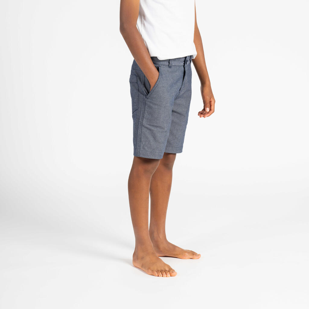 Boys' Sailing Shorts SAILING 100 Grey Blue