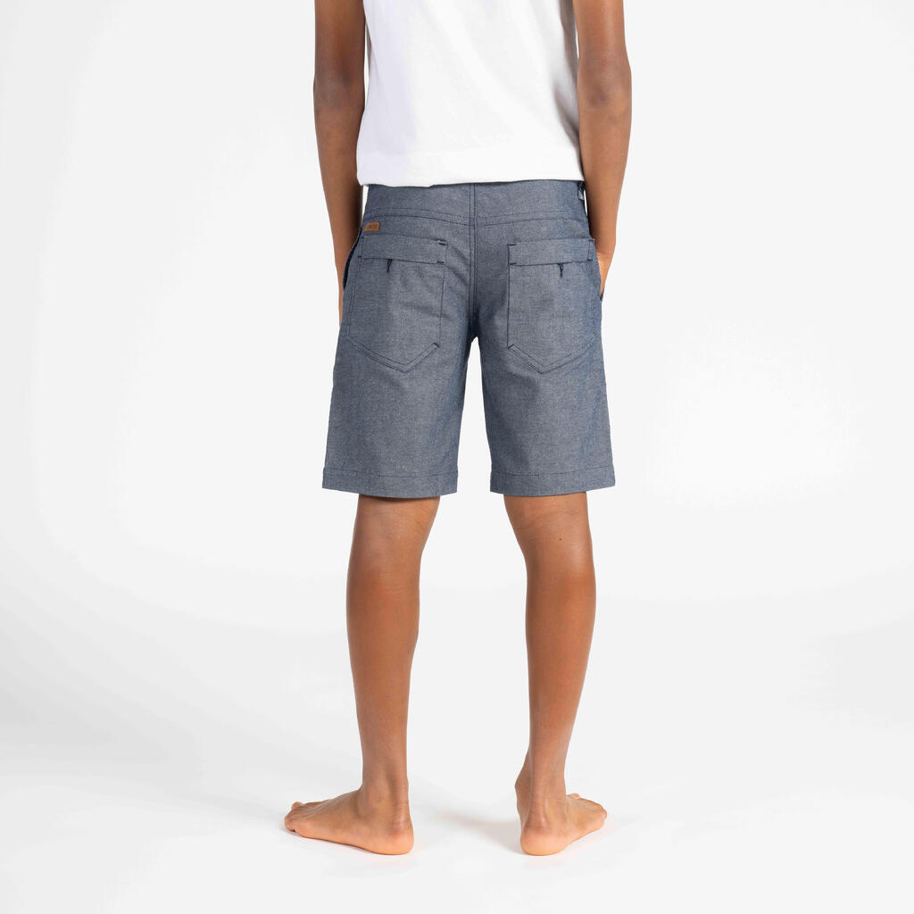 Boys' Sailing Shorts SAILING 100 Grey Blue