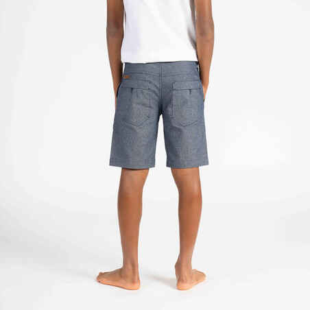 Boys' Sailing Shorts SAILING 100 Grey Blue