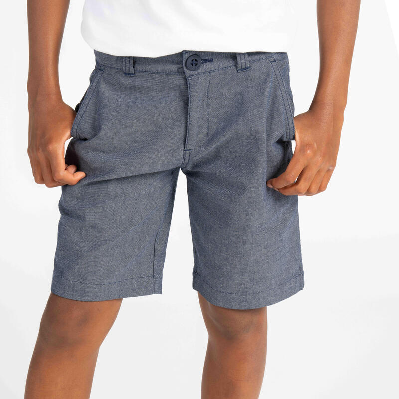 Zeilshort voor jongens SAILING 100 grijs/blauw