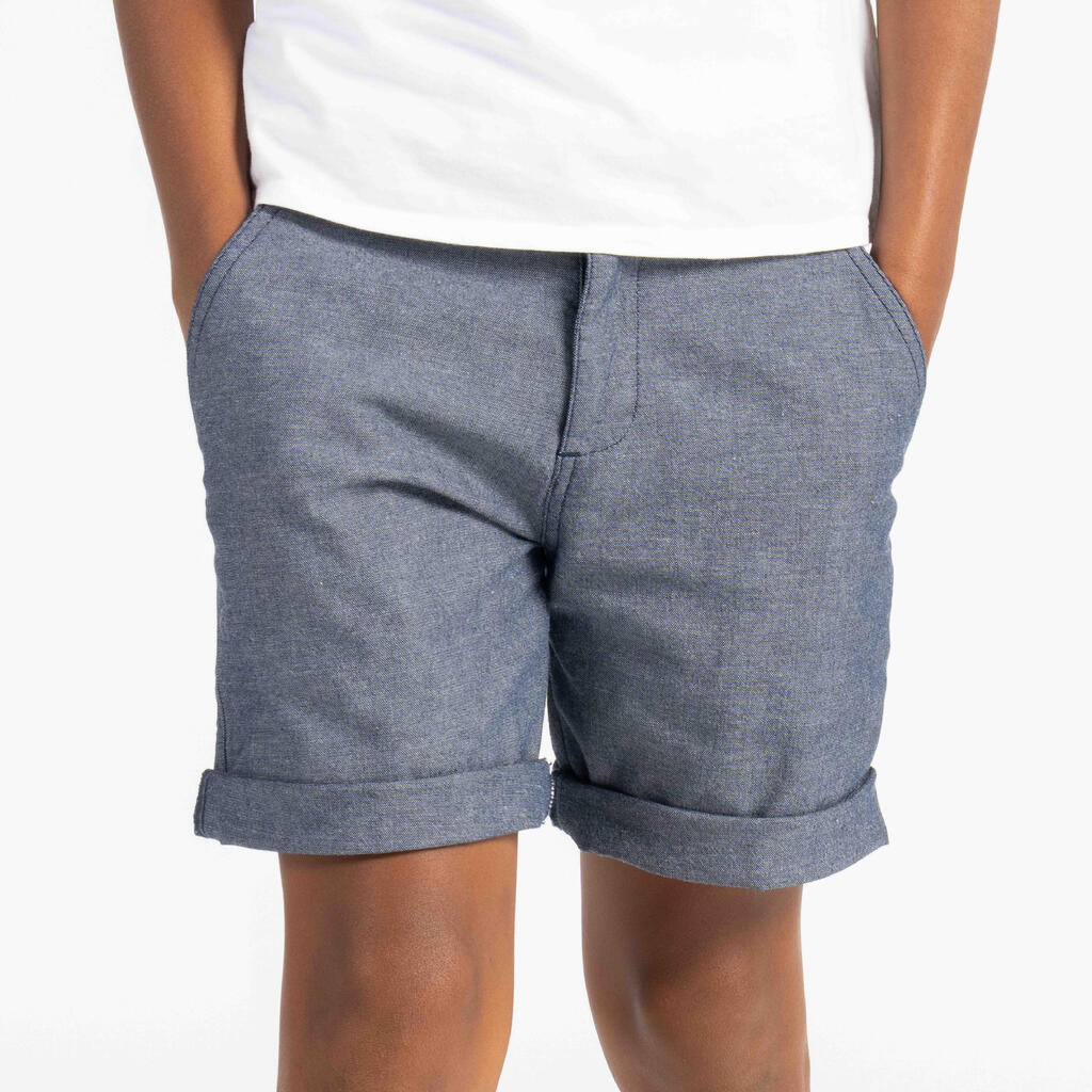 Boys' Sailing Shorts SAILING 100 Grey Blue