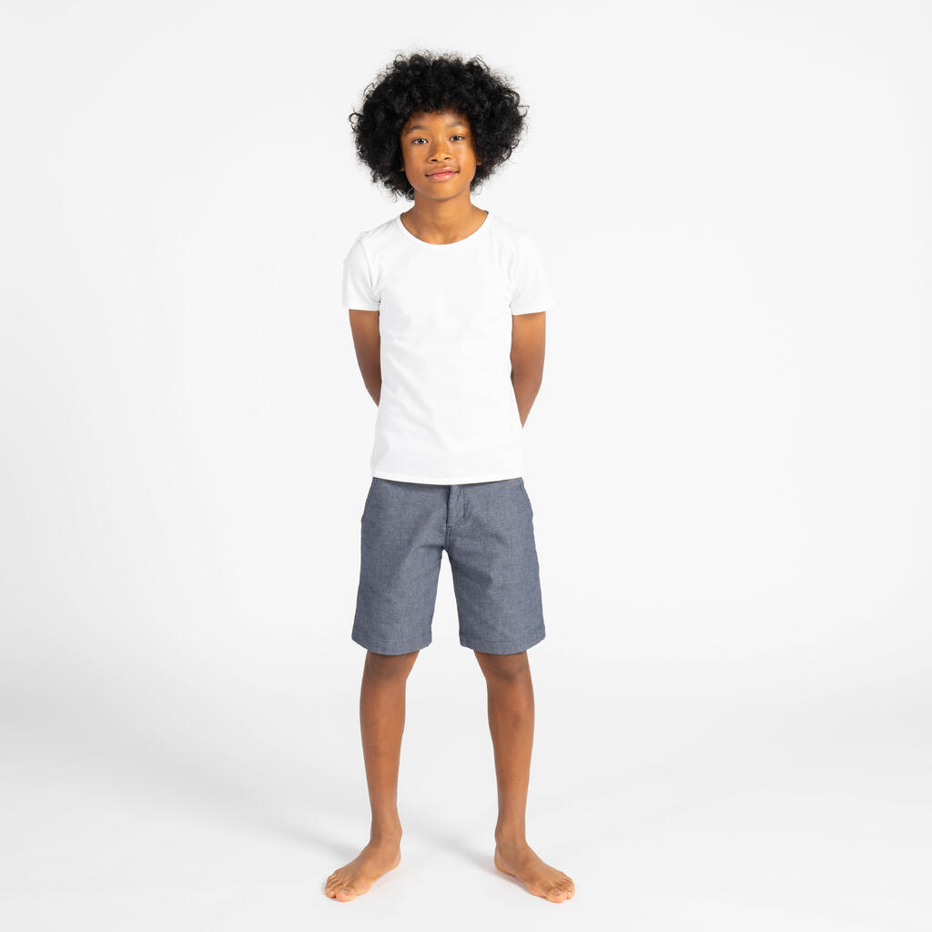 Boys' Sailing Shorts SAILING 100 Grey Blue