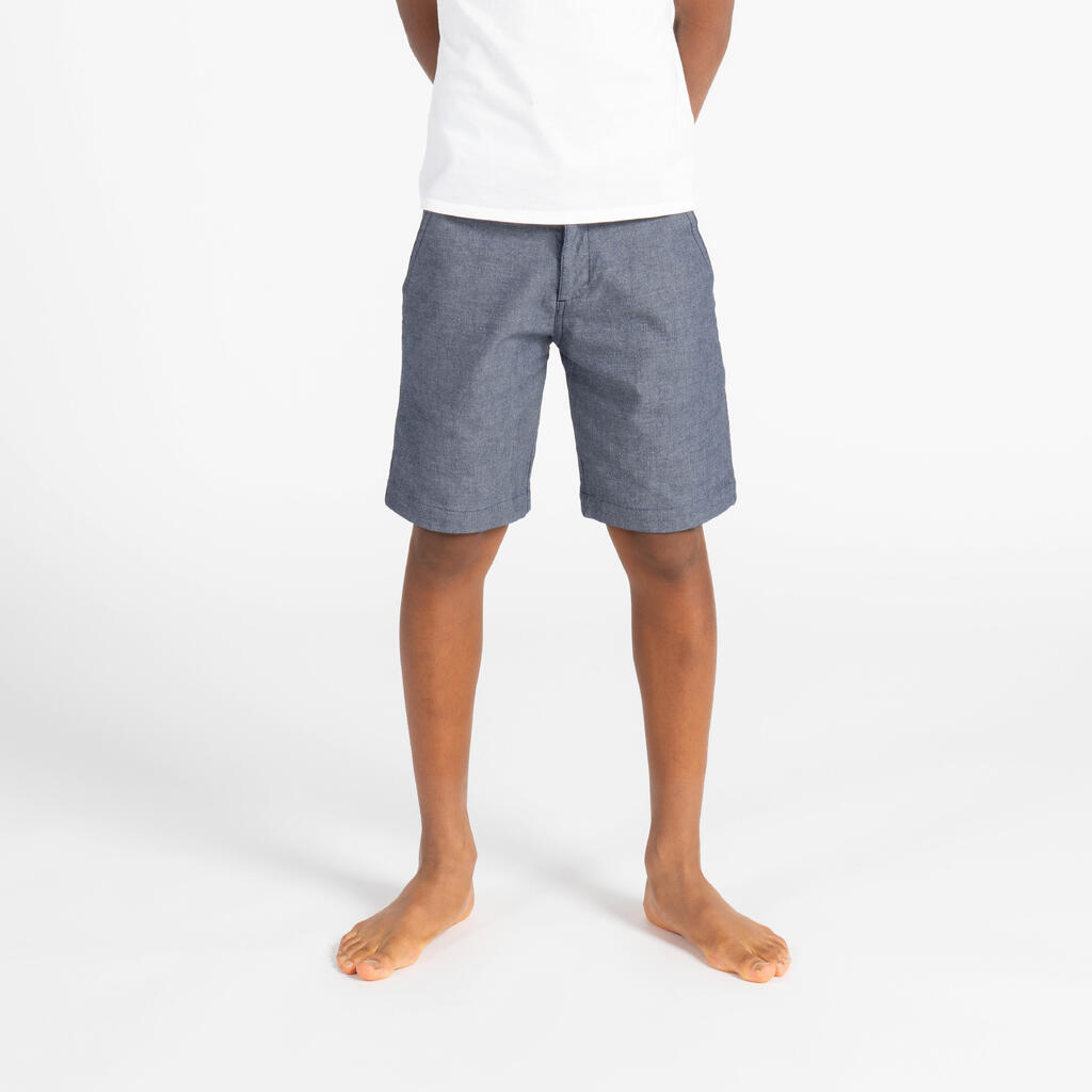 Boys' Sailing Shorts SAILING 100 Grey Blue