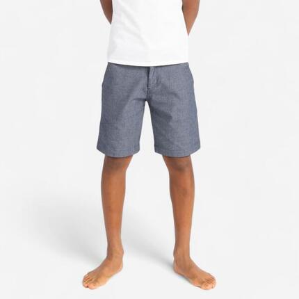 Bermuda short de voile sailing 100 enfant garçon gris bleu