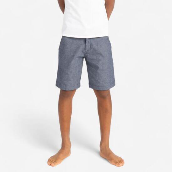 Bermuda short de voile sailing 100 enfant garçon gris bleu