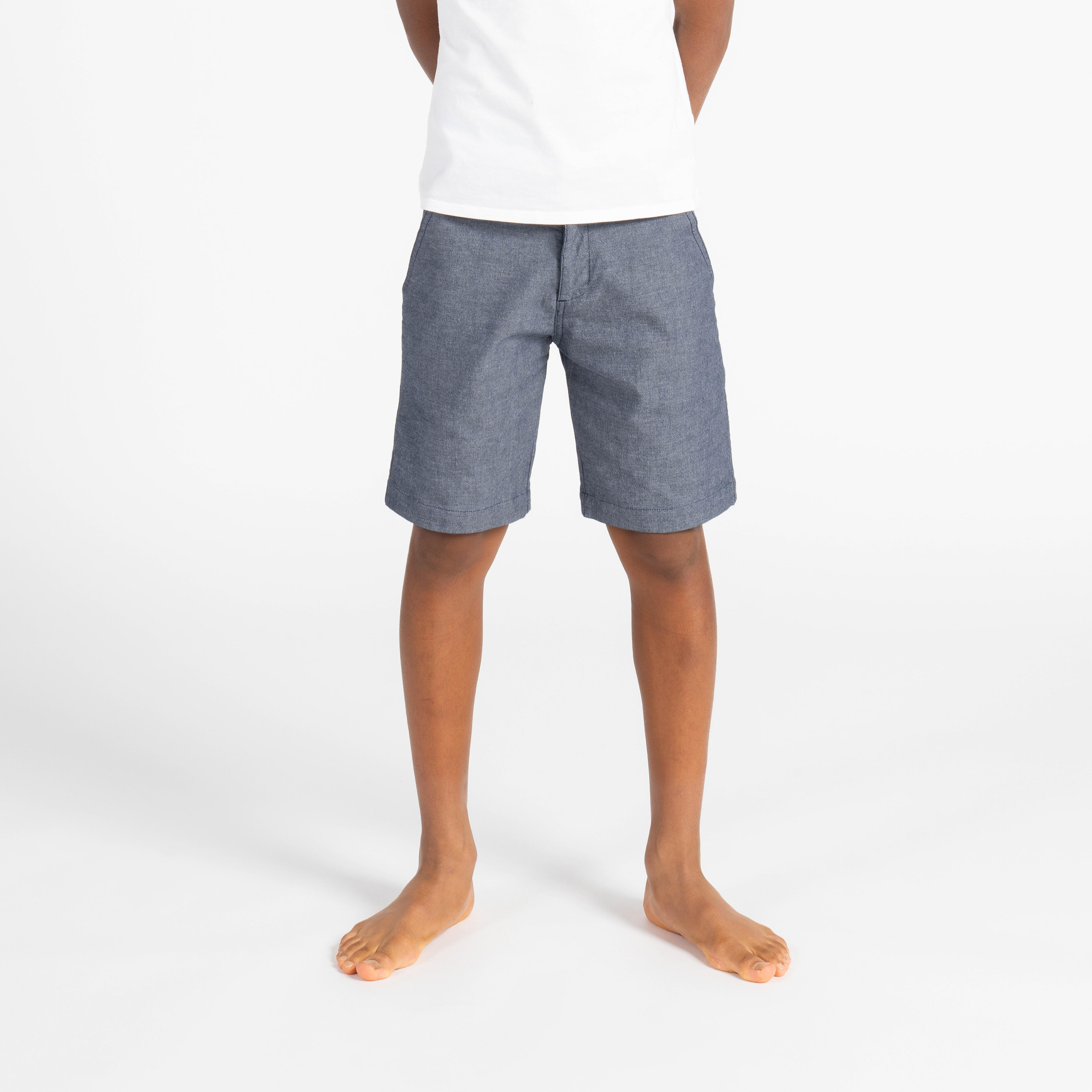 Bermuda sailing shorts SAILING 100 boy Grey blue