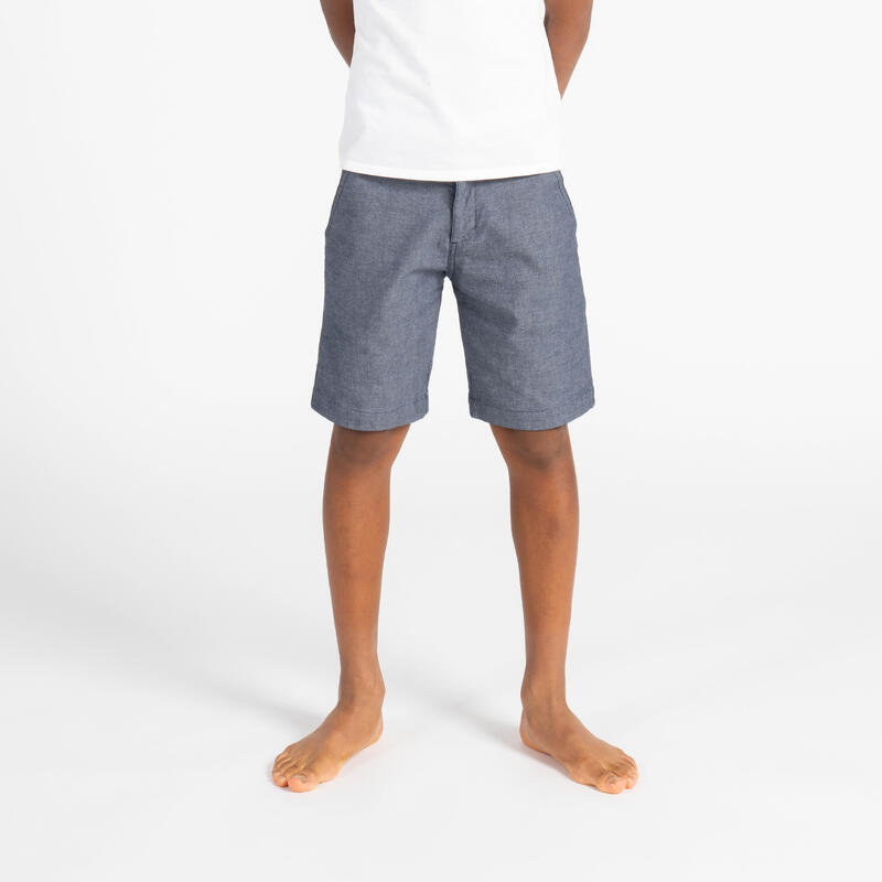 Segelshorts Bermudashorts Kinder - Sailing 100 grau/blau