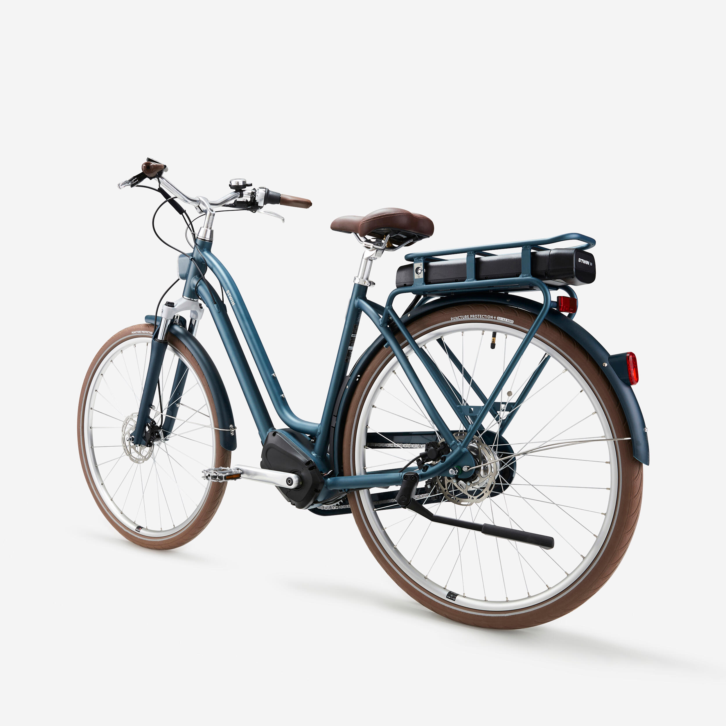 Elektrische stadsfiets Elops 920 E Connect laag frame blauw 3/9