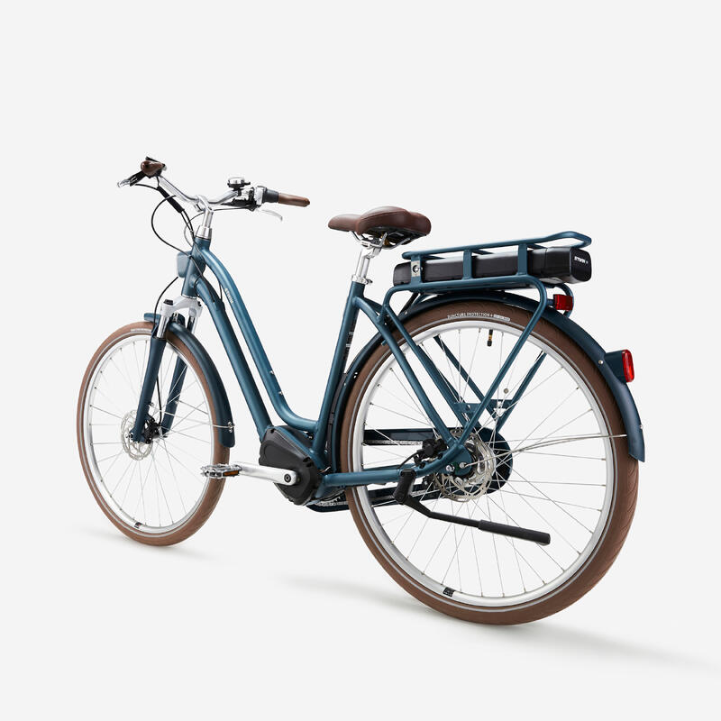 Bicicletă de oraș electrică Elops 920E Connect cadru jos Verde 