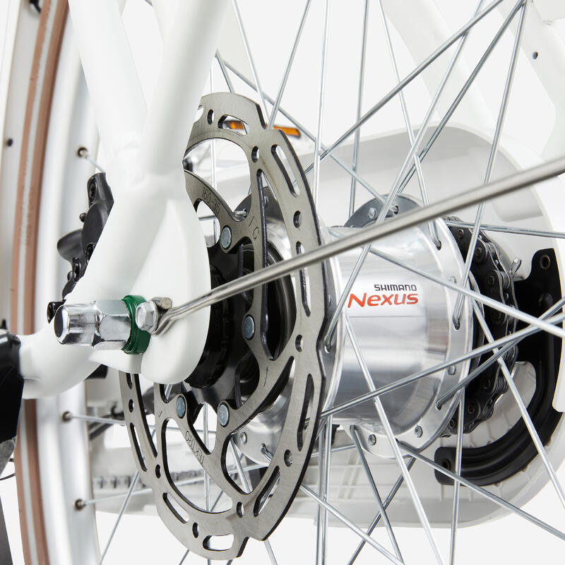 Bicicletă de oraș electrică Elops 920 connect LF Alb