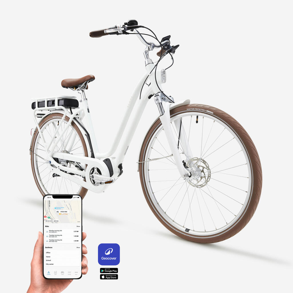 Mestský elektrický bicykel Elops 920 E Connect tmavozelený