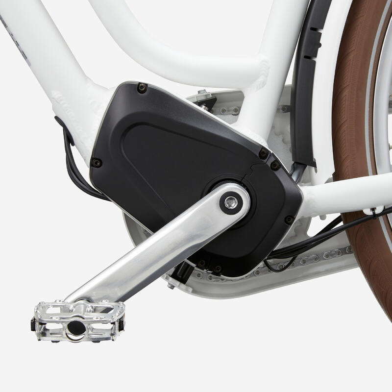 Bicicletă de oraș electrică Elops 920 connect LF Alb