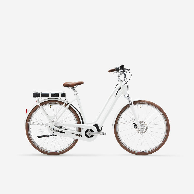 Bici città elettrica a pedalata assistita ELOPS 920E Connect telaio basso bianca