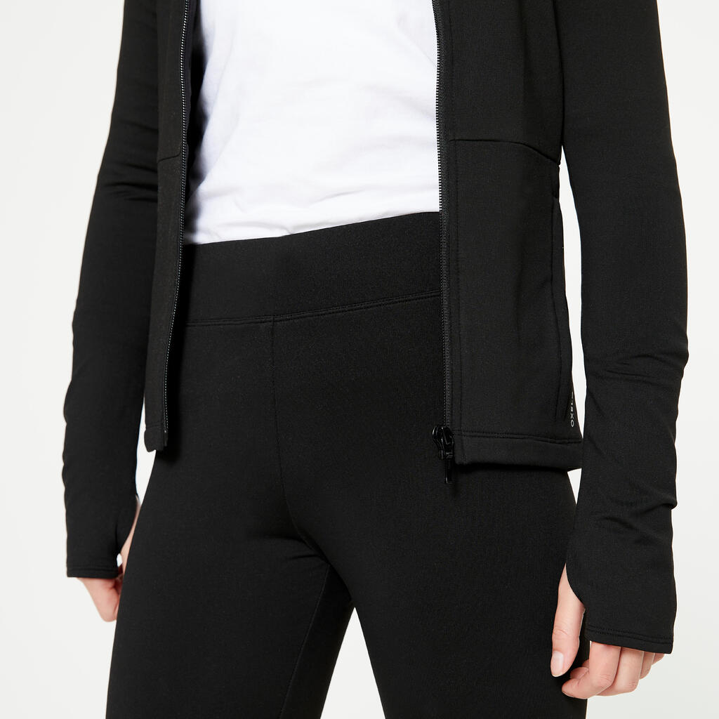 Kids' Figure Skating Training Leggings - Black