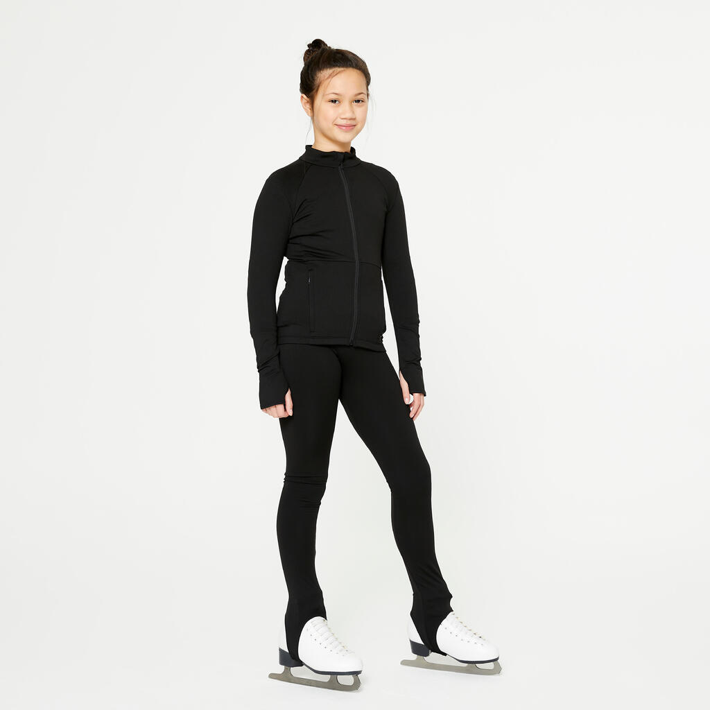 Kids' Figure Skating Training Leggings - Black