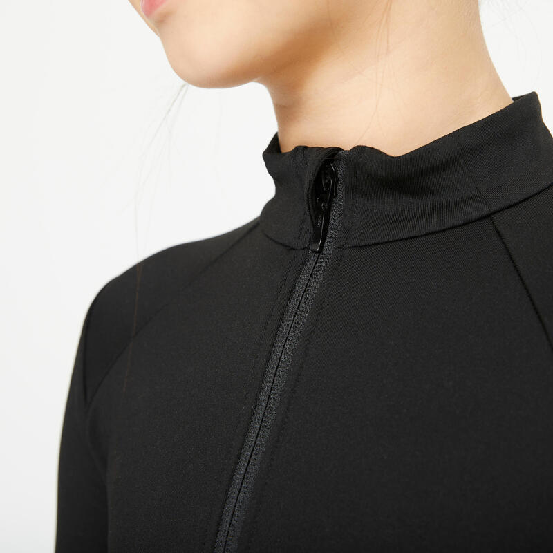 Trainingsjacke Eiskunstlauf Kinder schwarz