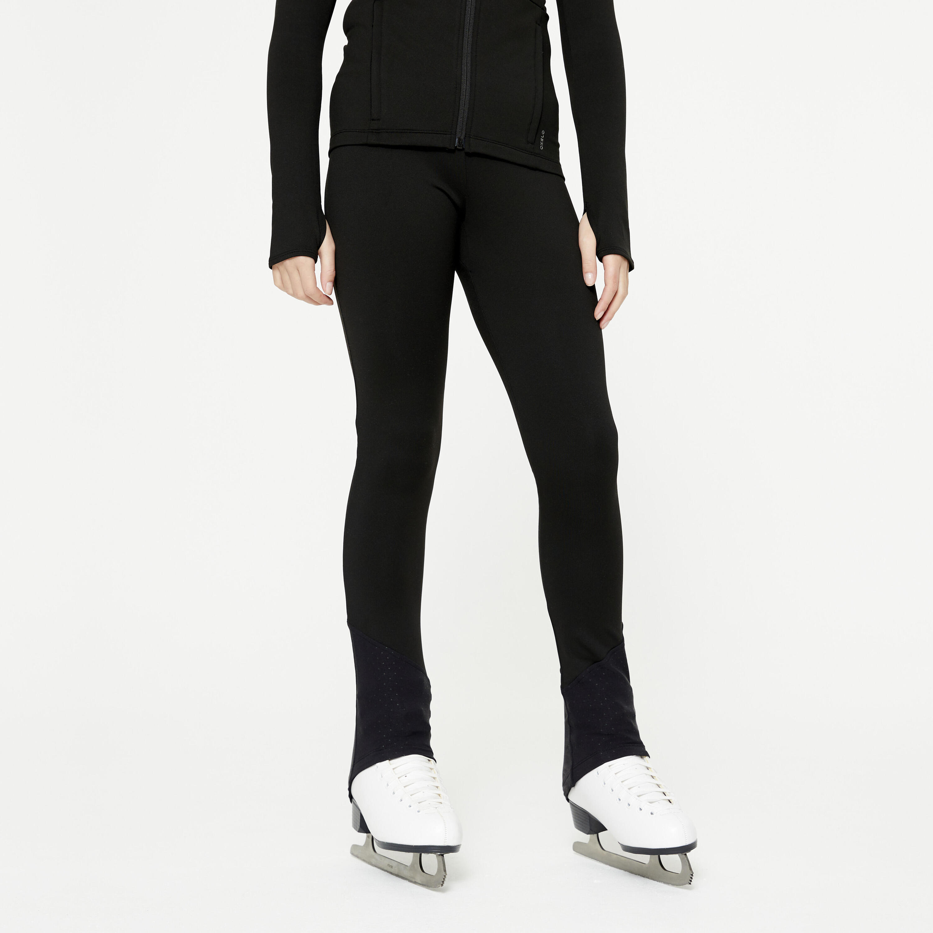 AXELYS Eiskunstlauf-Leggings Kinder Training - schwarz