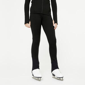 Leggings entrenamiento patinaje artístico júnior negro