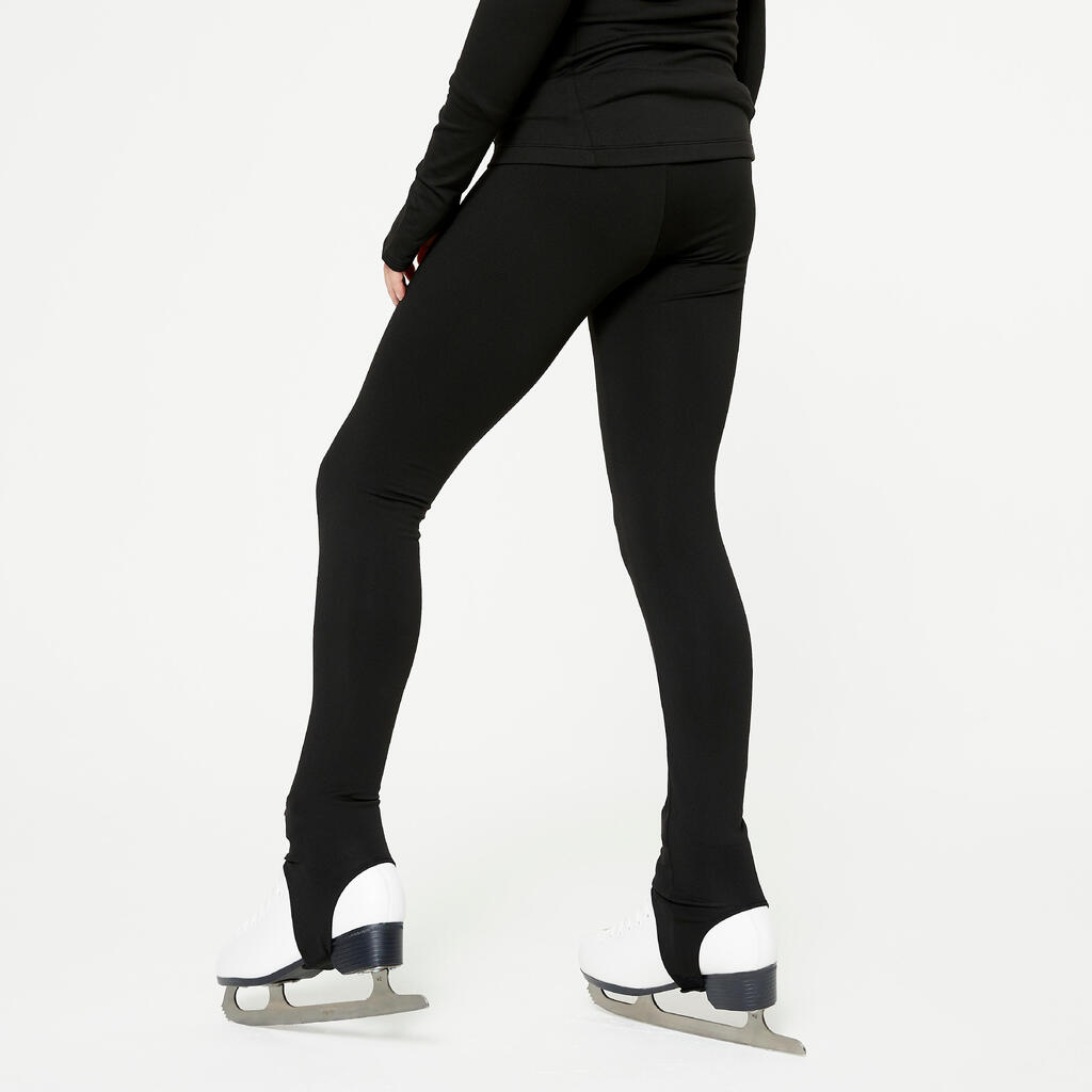 Kids' Figure Skating Training Leggings - Black