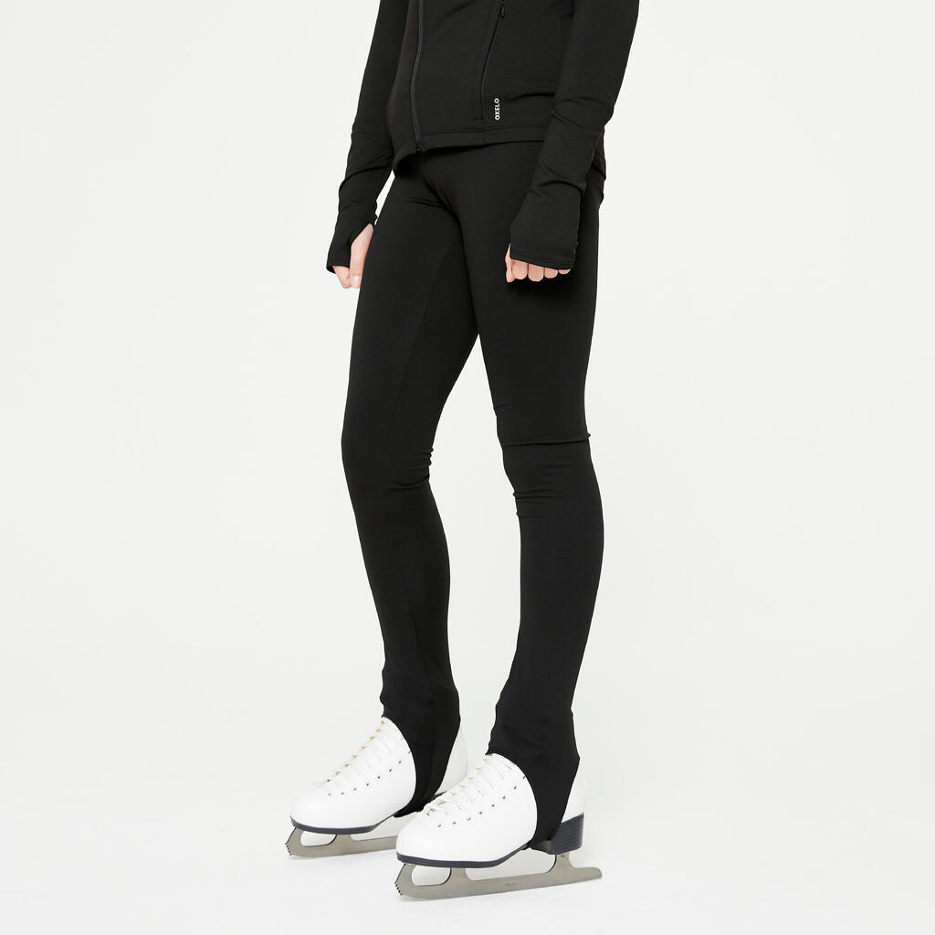 Kids' Figure Skating Training Leggings - Black