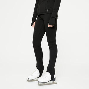 Leggings entrenamiento patinaje artístico júnior - negro