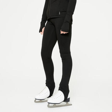 Eiskunstlauf-Leggings Kinder Training - schwarz