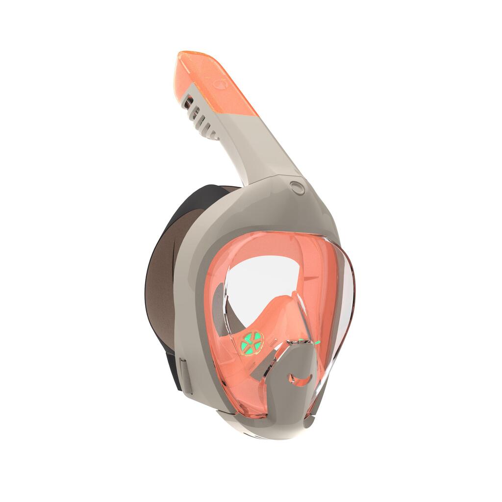 מסכת Easybreath לפני המים בגודל XS לילדים (בני 10-6) - עם BAC - כז' וכתום