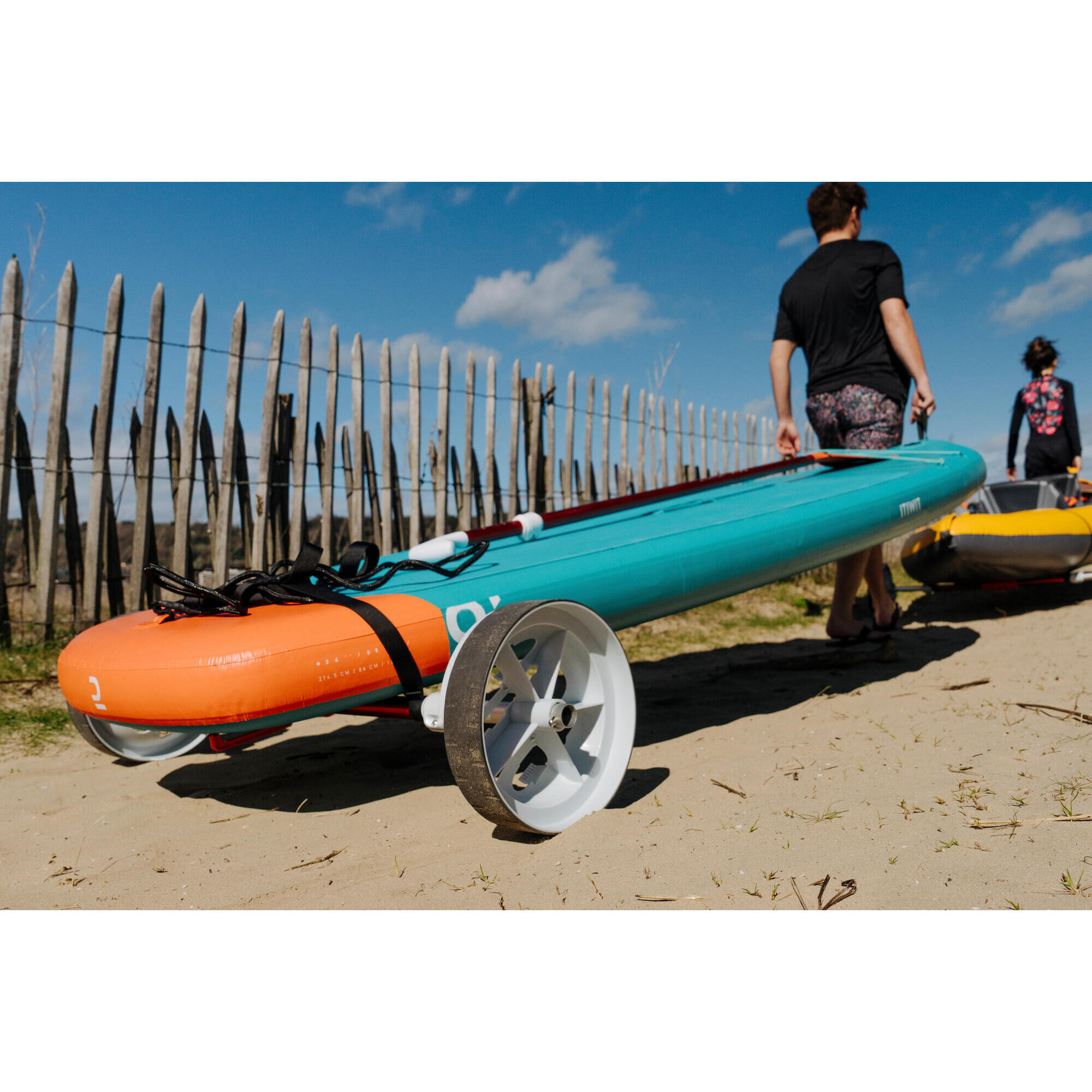 Ultra-compact transport cart for SUP and kayak