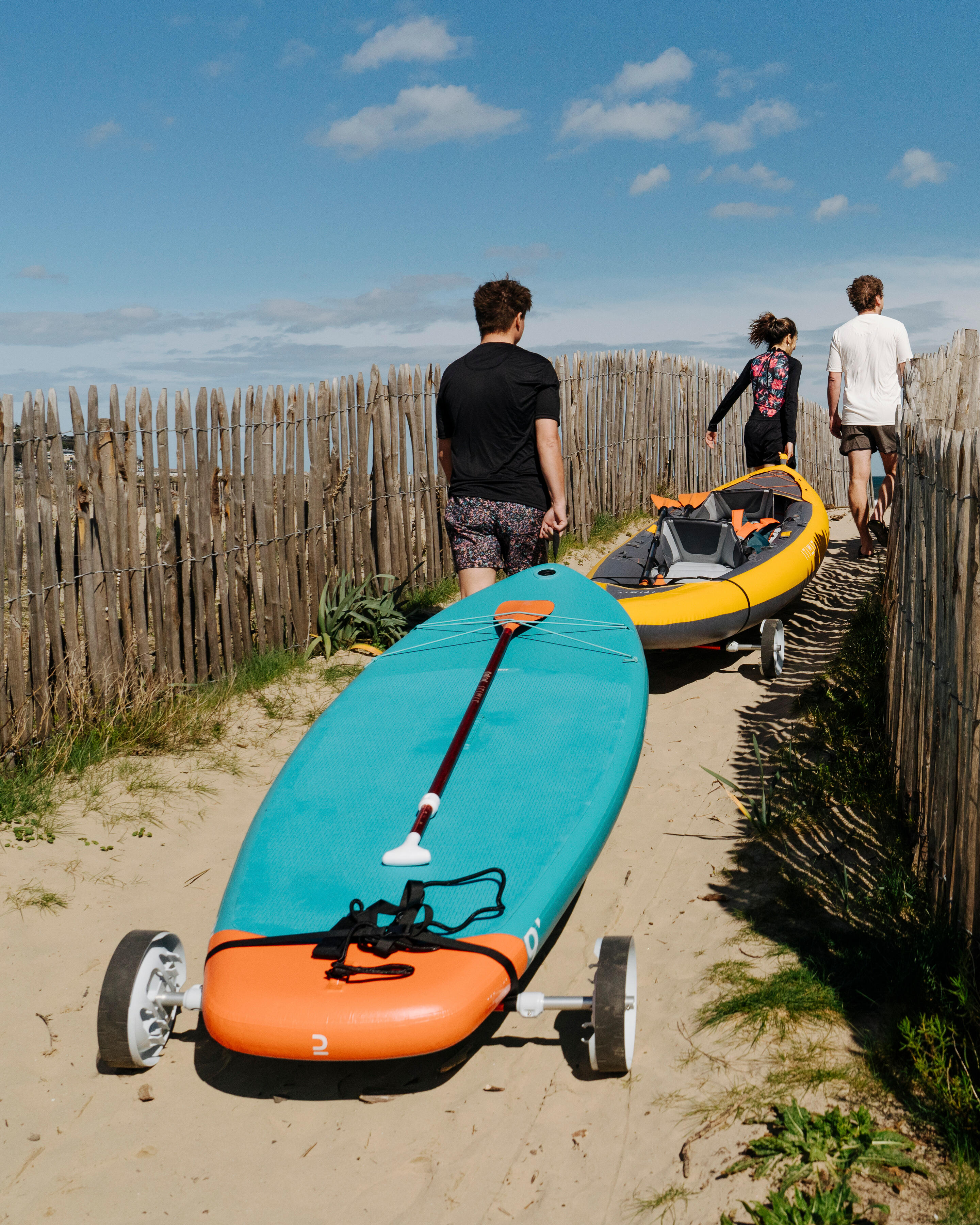 Ultracompacte transporttrolley voor supboard en kajak 2/15
