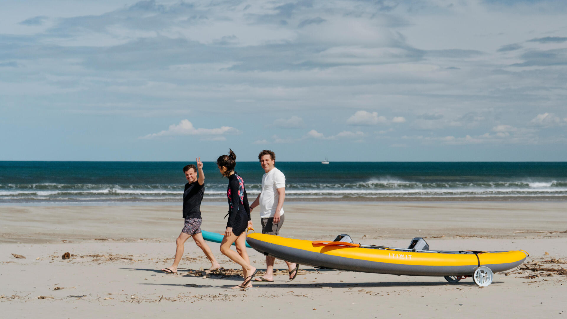 Carrello di trasporto ultracompatto per SUP e kayak