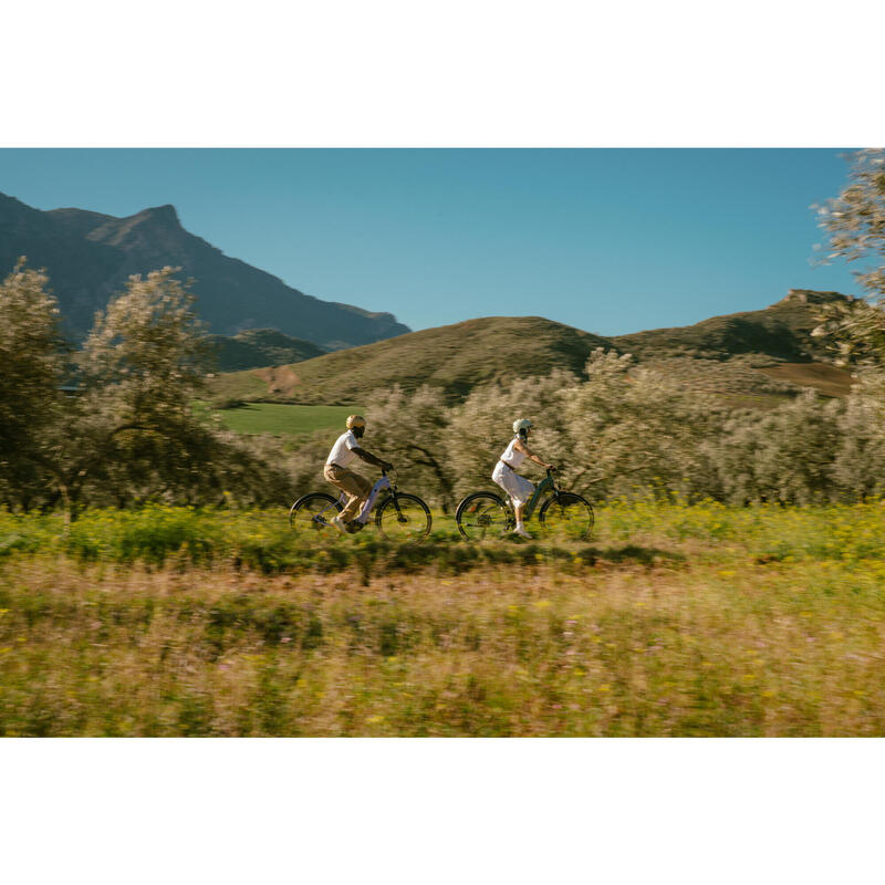 Bici elettrica a pedalata assistita trekking E-ACTV 500 motore centrale verde