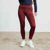 Winter-Reitleggings 500 Silikonbesatz Damen bordeaux