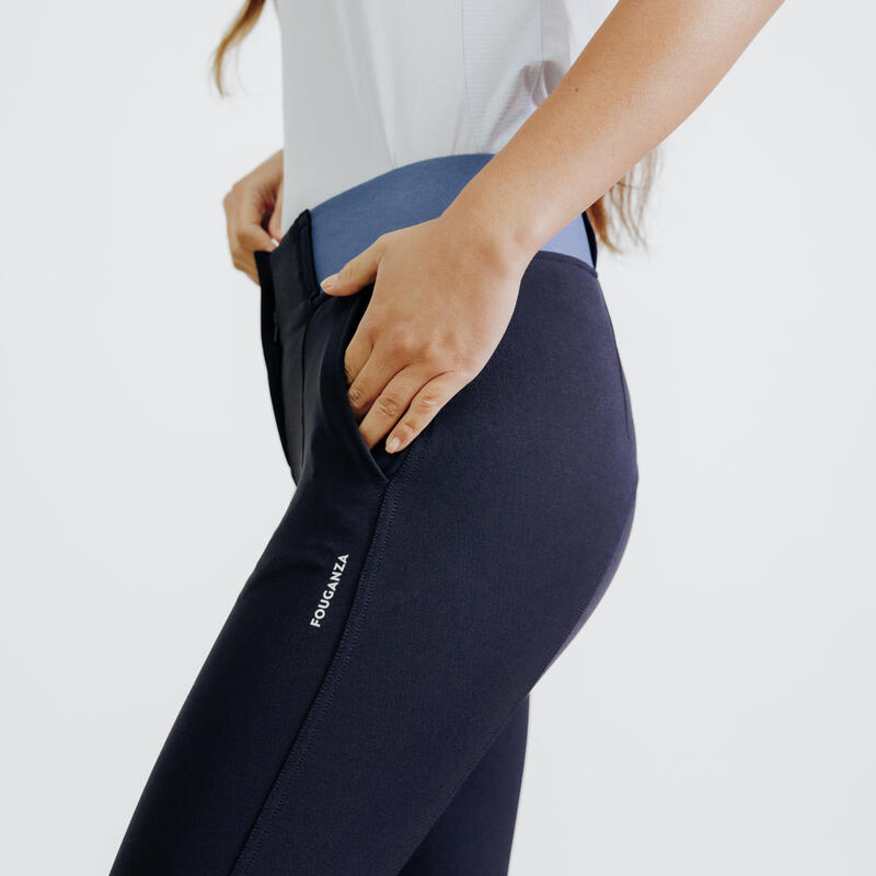 Rijbroek voor dames Be You 500 marineblauw komeetblauw
