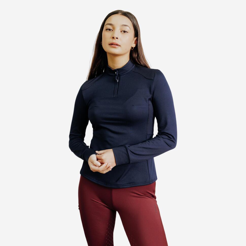 Haut Body D'équitation Manches Longues Sarm Hippique - Taille Moyen, Noir - Occasion Bon état