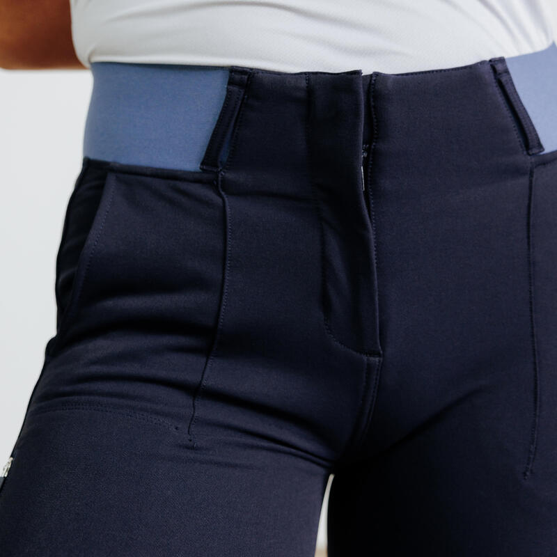 Rijbroek voor dames Be You 500 marineblauw komeetblauw