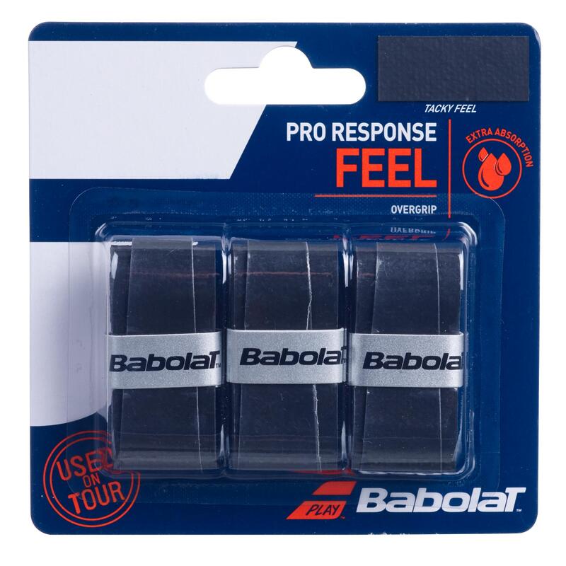Griffband Tennis - Babolat Pro Response Feel Overgrip 3er Pack