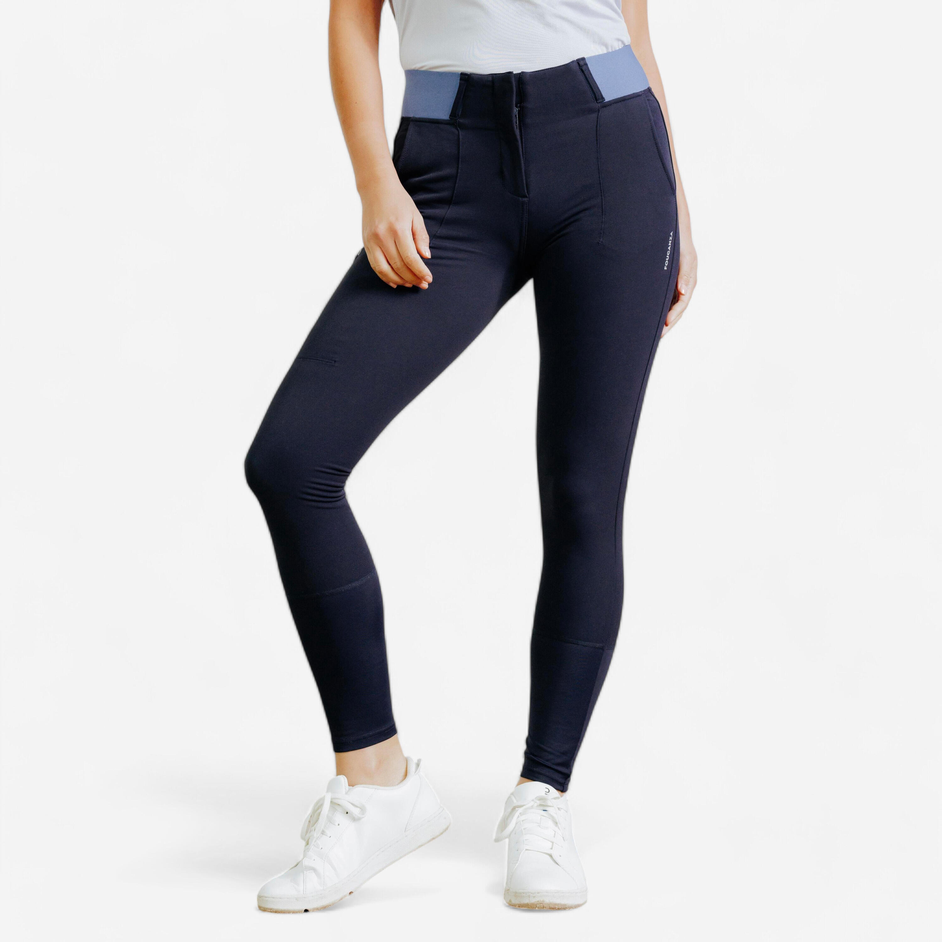FOUGANZA Rijbroek voor dames Be You 500 marineblauw komeetblauw