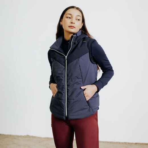 
      Women's Sleeveless Horse Riding Warm Down Jacket 900 - Navy
  