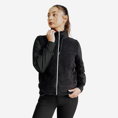 Felpa equitazione donna 500 verde