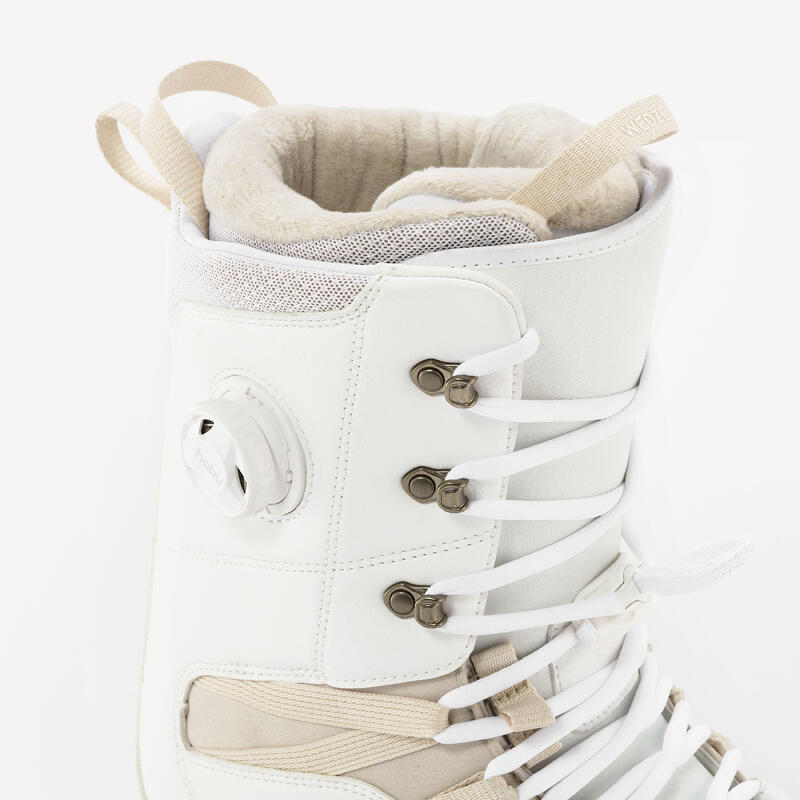 Yetişkin Snowboard Ayakkabısı - Beyaz - SNB 500