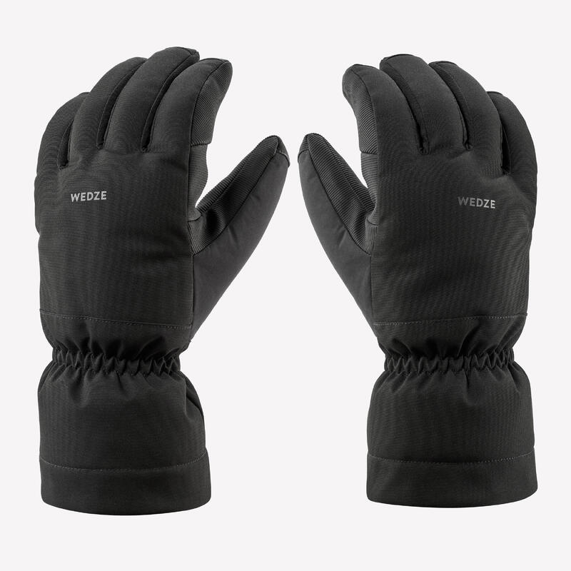 Gants de ski chauds adulte, 500 noir