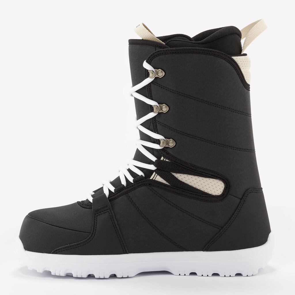 Ανδρικές Άνετες, Εύκαμπτες Μπότες Snowboard SNB 100 - Μαύρο