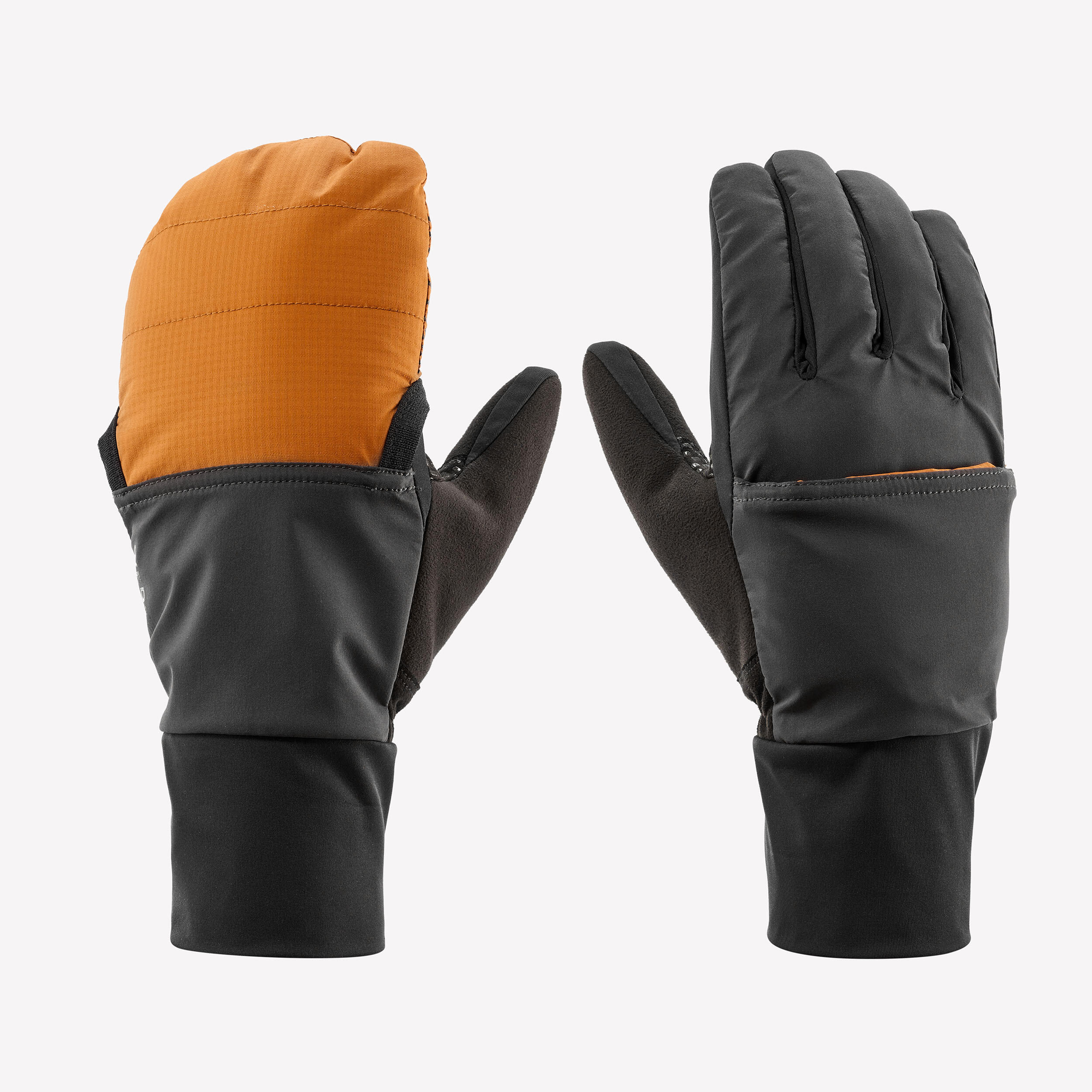 2-IN-1 WATERPROOF SKI TOURING GLOVES MITTENS Decathlon