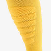 Adult ski and snowboard socks, 100 yellow and grey 