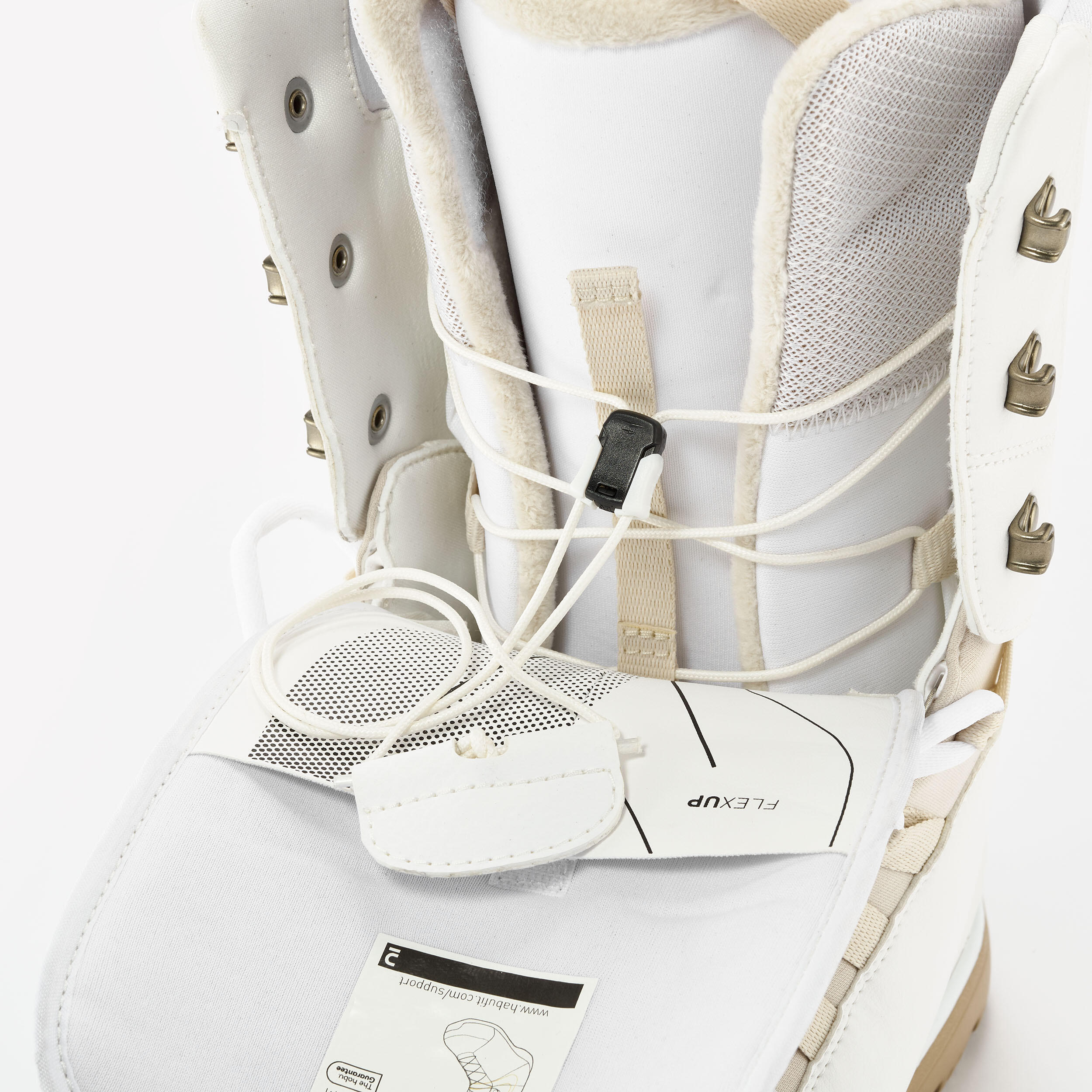 Men's and Women's Snowboard Boots SNB 500 Hybrid - White 10/12