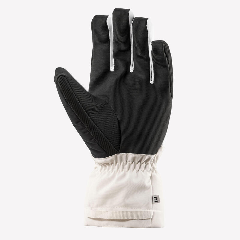 Gants de ski chauds adulte, 500 blanc